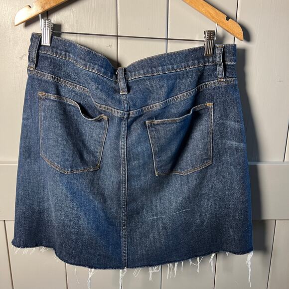 J. Crew‎ Denim Raw Edge Hem Mini Skirt Size 32 - Picture 5 of 6